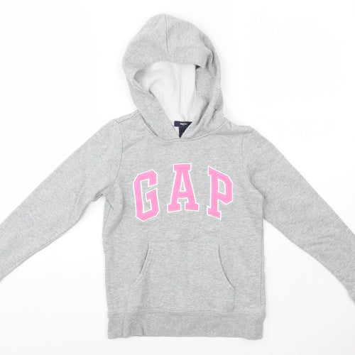 Gap Girls Grey  Cotton Pullover Hoodie Size 8-9 Years