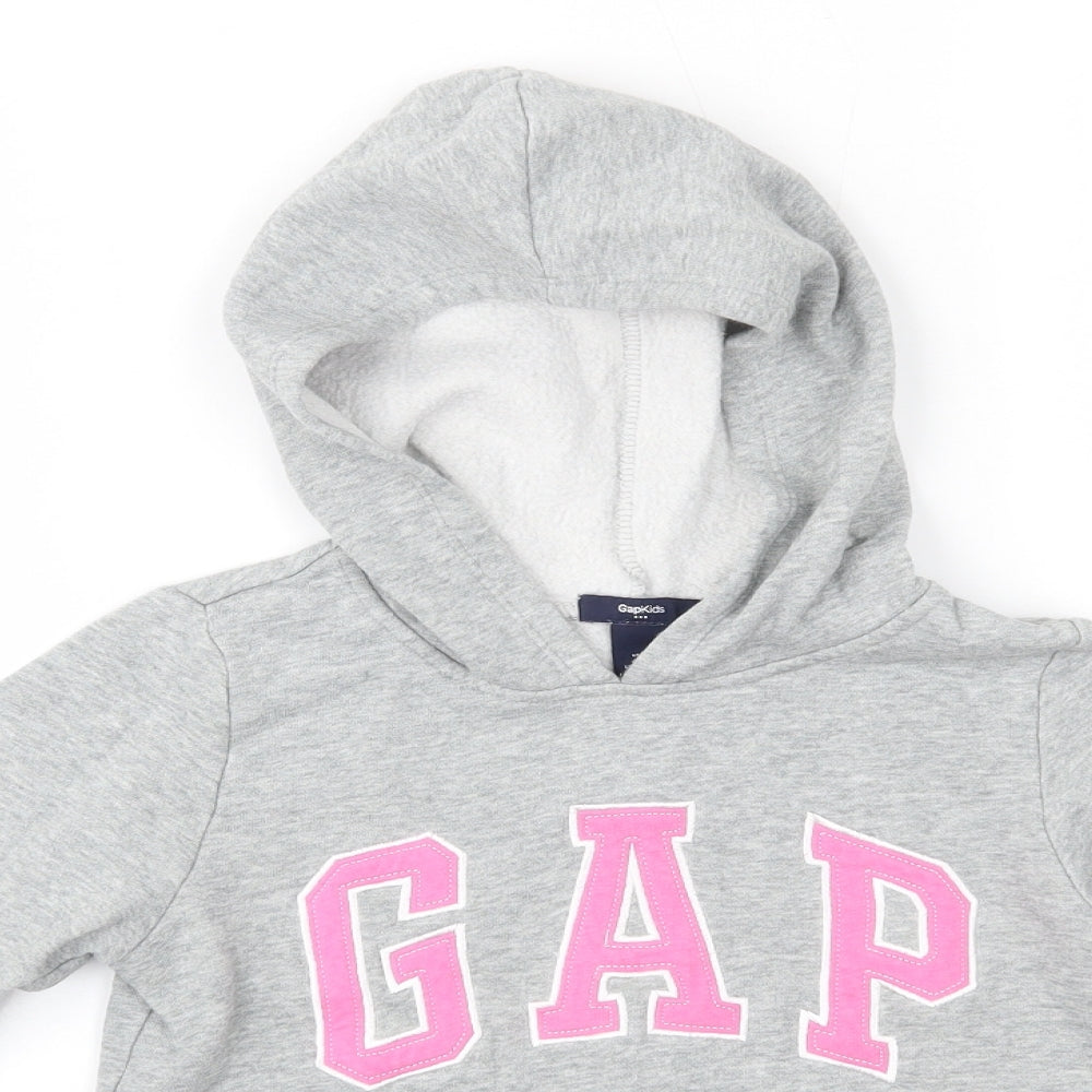 Gap Girls Grey  Cotton Pullover Hoodie Size 8-9 Years