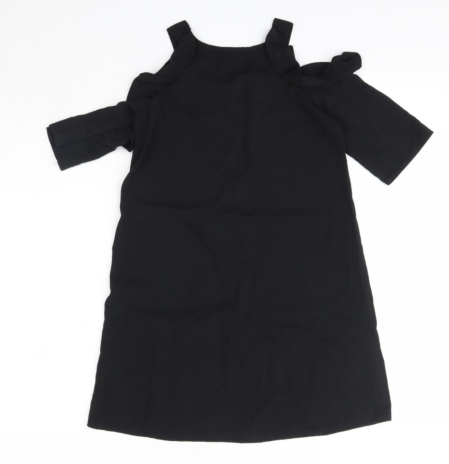 Boohoo Girls Black  Viscose A-Line  Size 7-8 Years  Round Neck