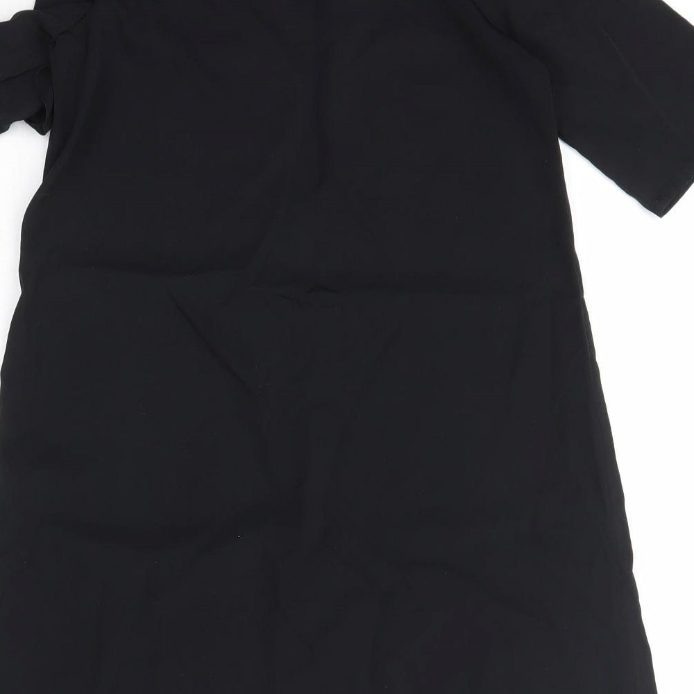 Boohoo Girls Black  Viscose A-Line  Size 7-8 Years  Round Neck