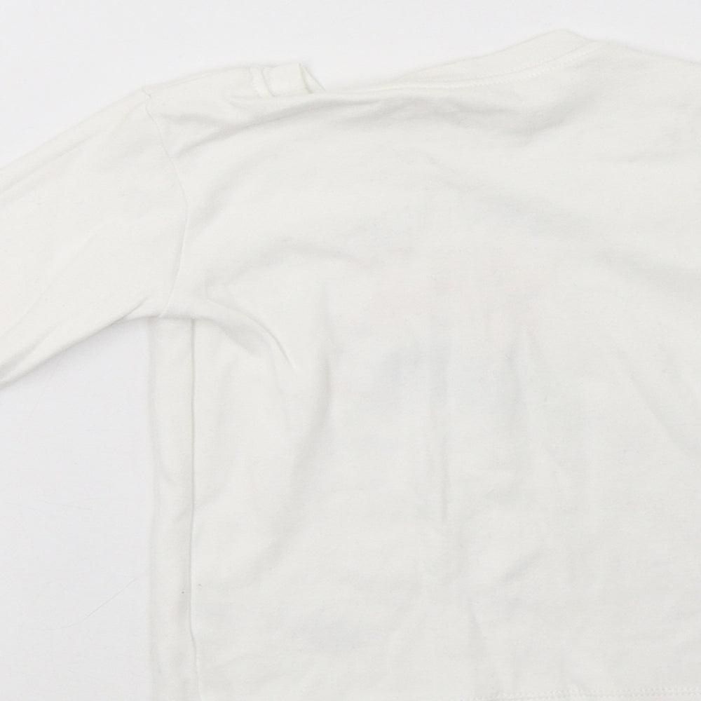 George Baby White  Cotton Basic T-Shirt Size 18-24 Months Crew Neck  - Winnie The Pooh