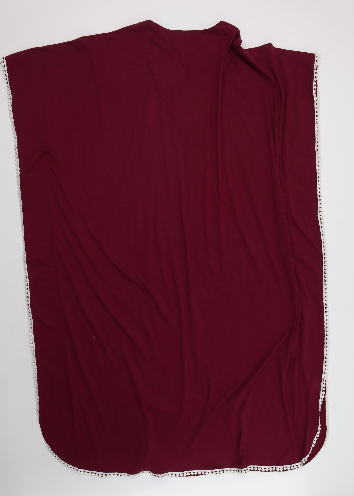 La marquise Womens Purple  Cotton Tunic Blouse One Size V-Neck - Beach Cover Up