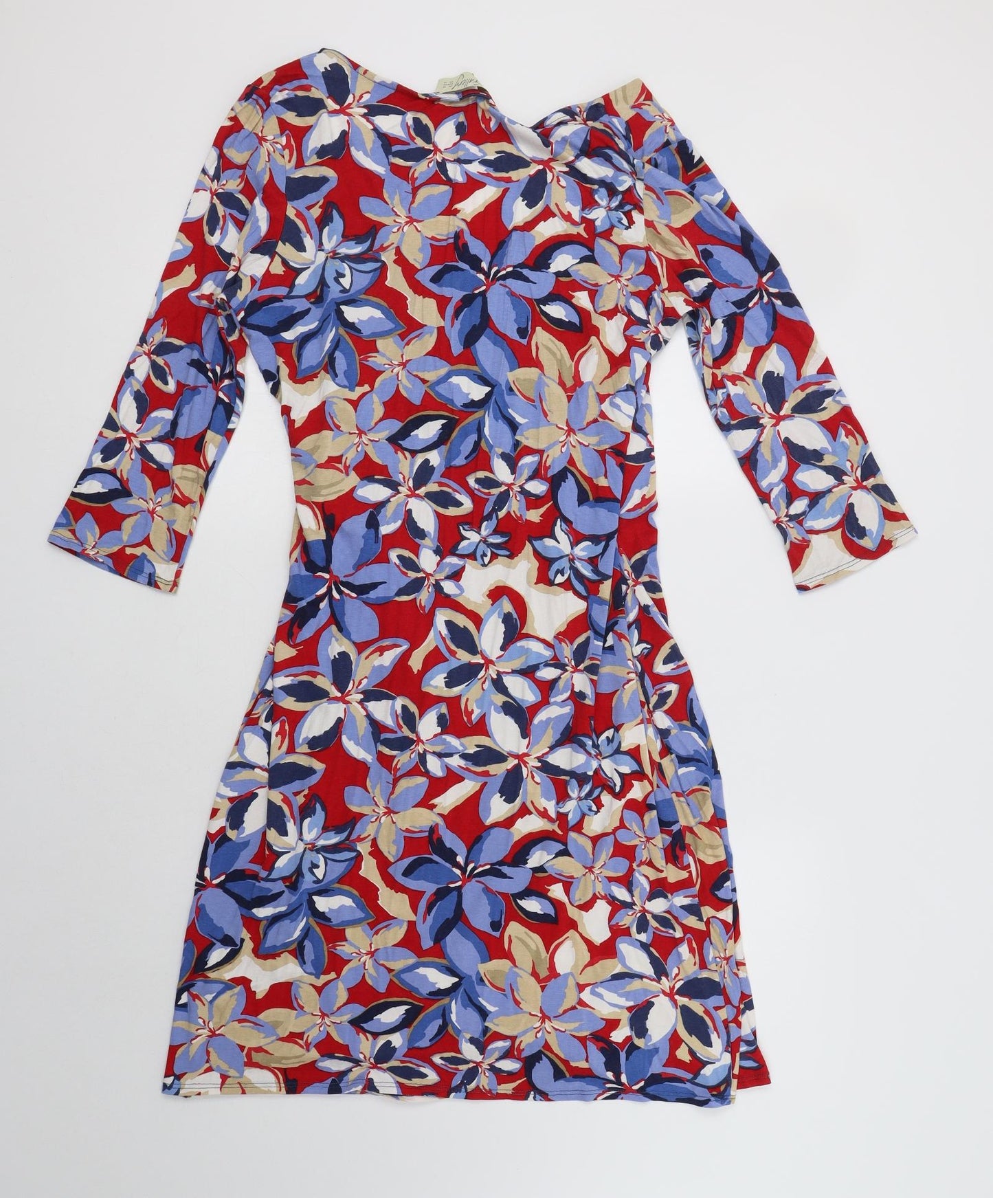 Gallery Womens Multicoloured Geometric Viscose Wrap Dress  Size 18  V-Neck
