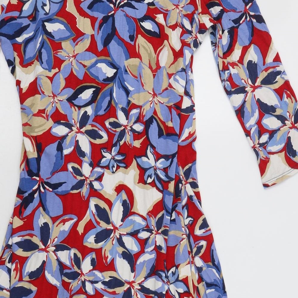 Gallery Womens Multicoloured Geometric Viscose Wrap Dress  Size 18  V-Neck