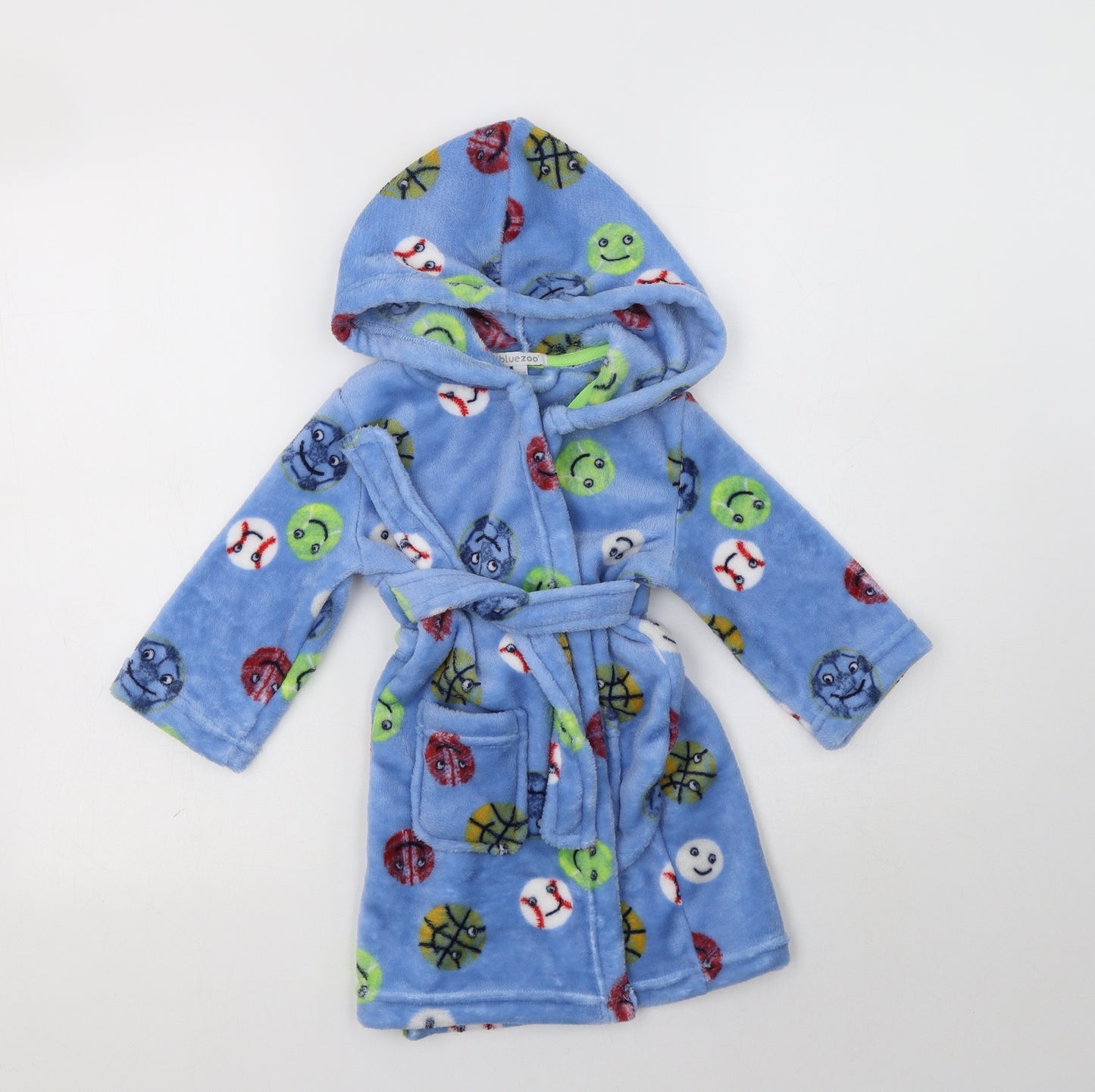 Blue Zoo  Baby Blue Geometric Polyester Kimono Robe Size 12-18 Months