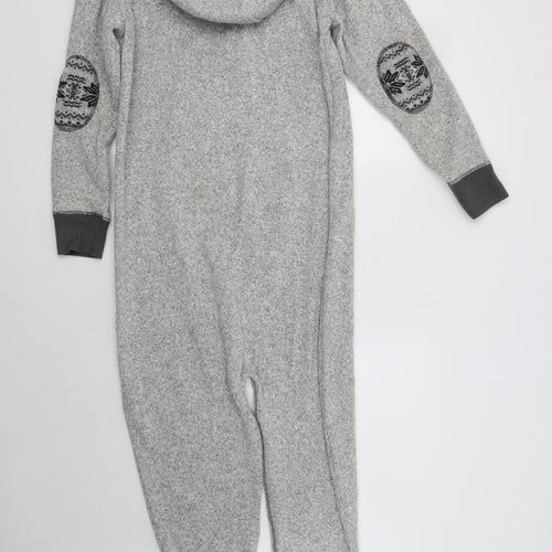 NEXT Boys Grey Fair Isle Polyester  Bodysuit Size 14 Years  Zip - Onesie