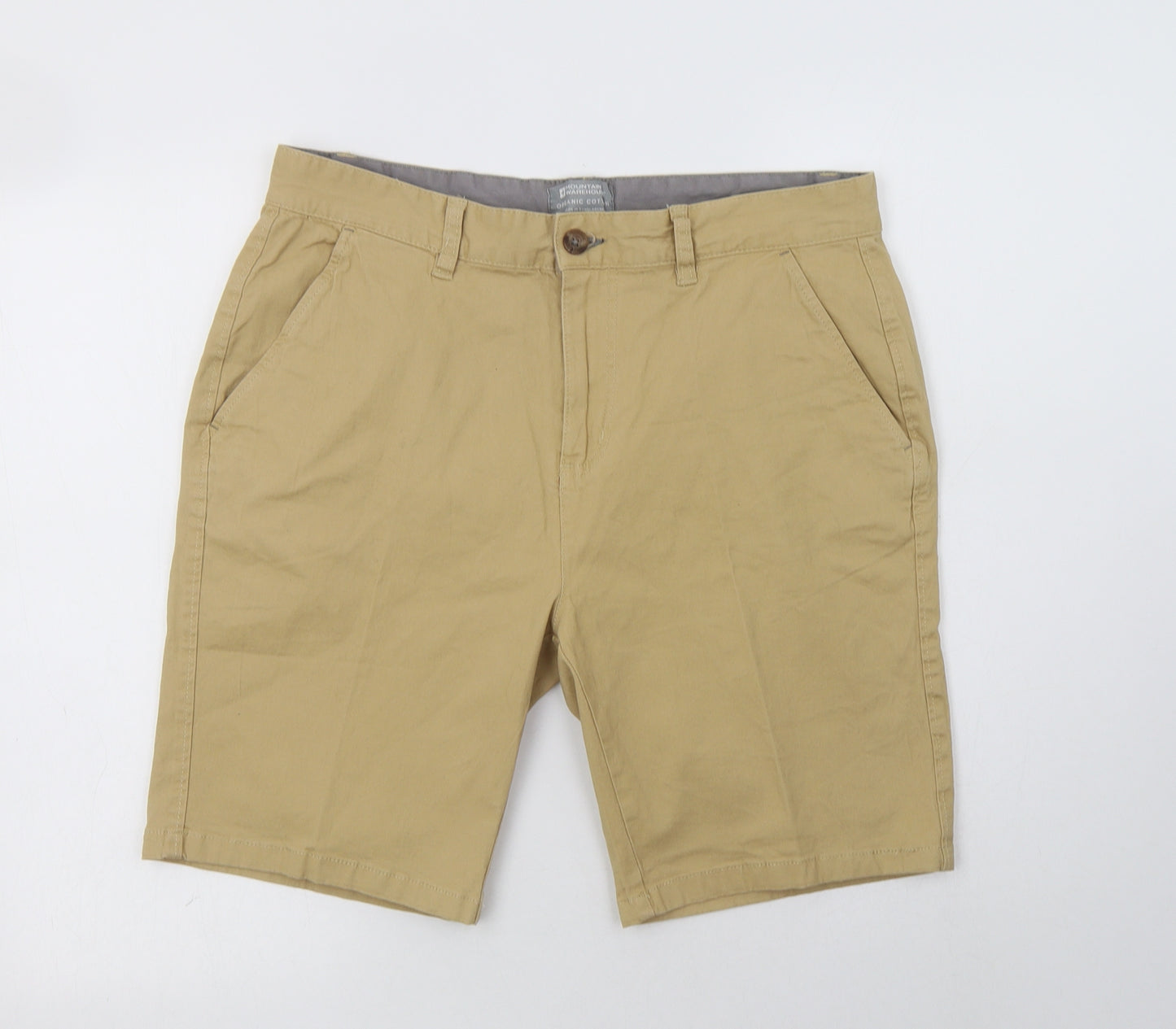 Mountain Warehouse Mens Beige  Cotton Chino Shorts Size 34 L12 in Regular Button