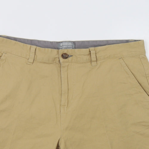 Mountain Warehouse Mens Beige  Cotton Chino Shorts Size 34 L12 in Regular Button