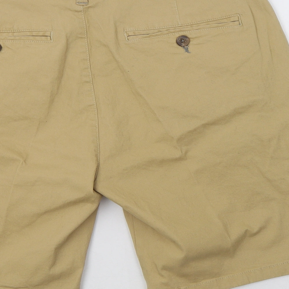Mountain Warehouse Mens Beige  Cotton Chino Shorts Size 34 L12 in Regular Button