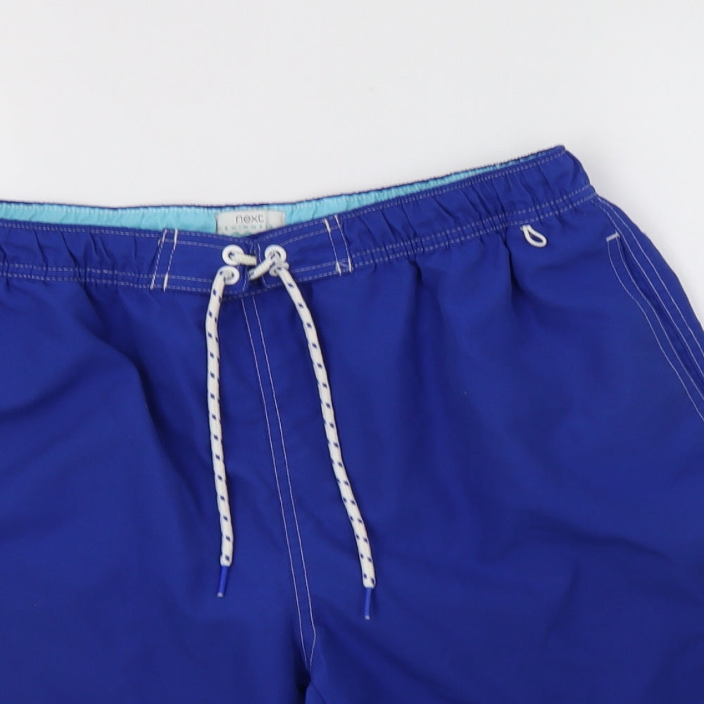 NEXT Mens Blue  Polyester Bermuda Shorts Size M L10 in Regular Drawstring