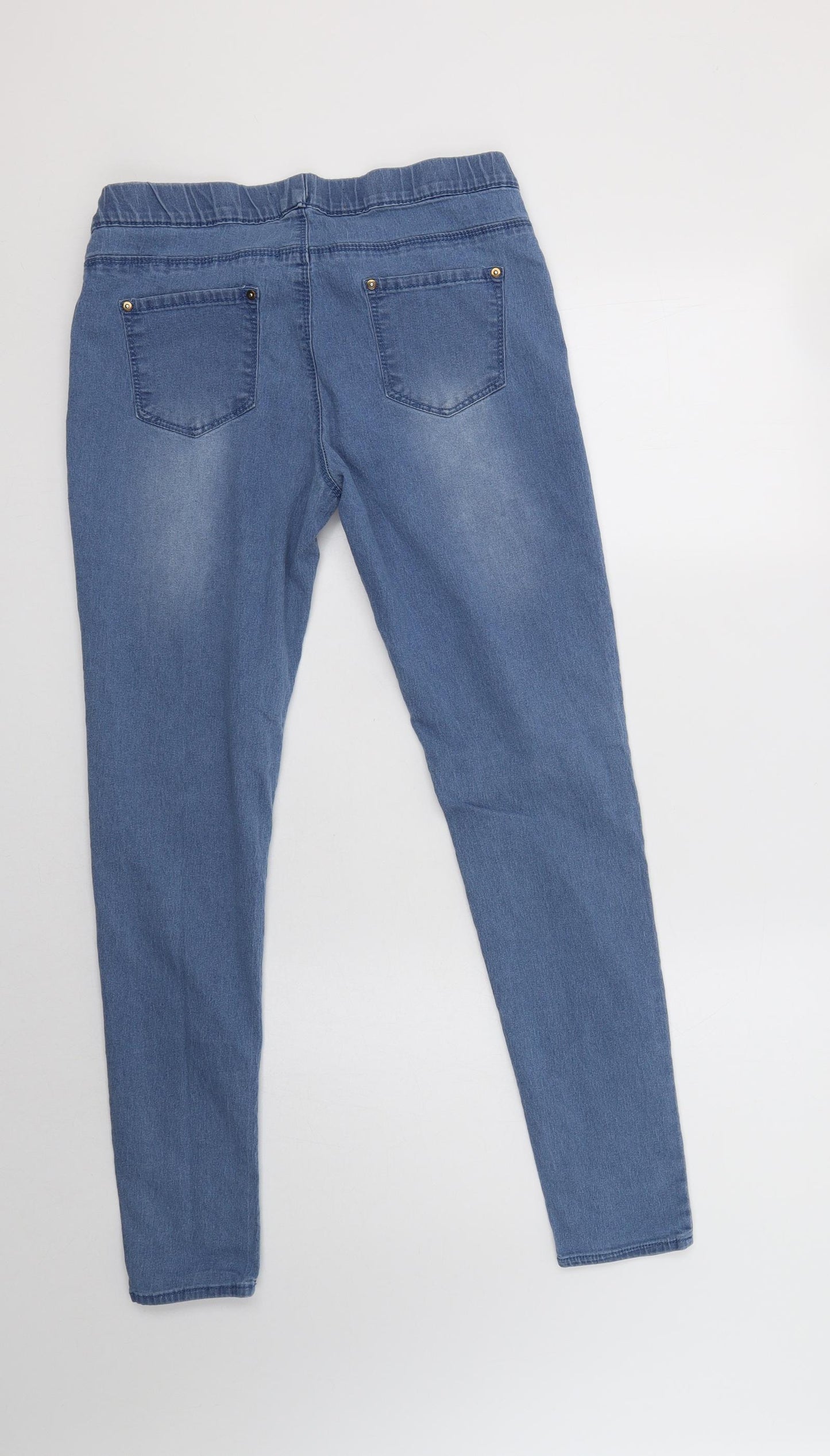 Primark Womens Blue  Cotton Jegging Jeans Size 14 L30 in Regular