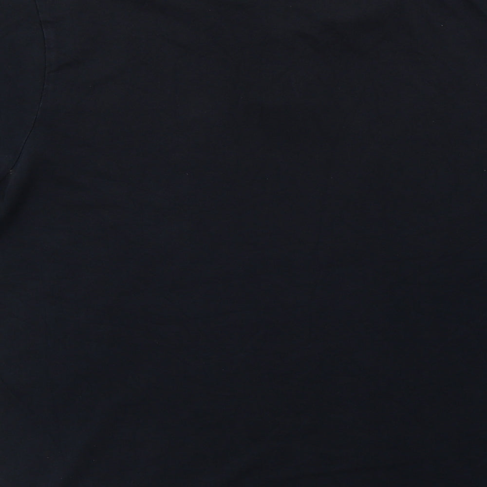 Capsule Mens Black  Cotton  T-Shirt Size L Henley