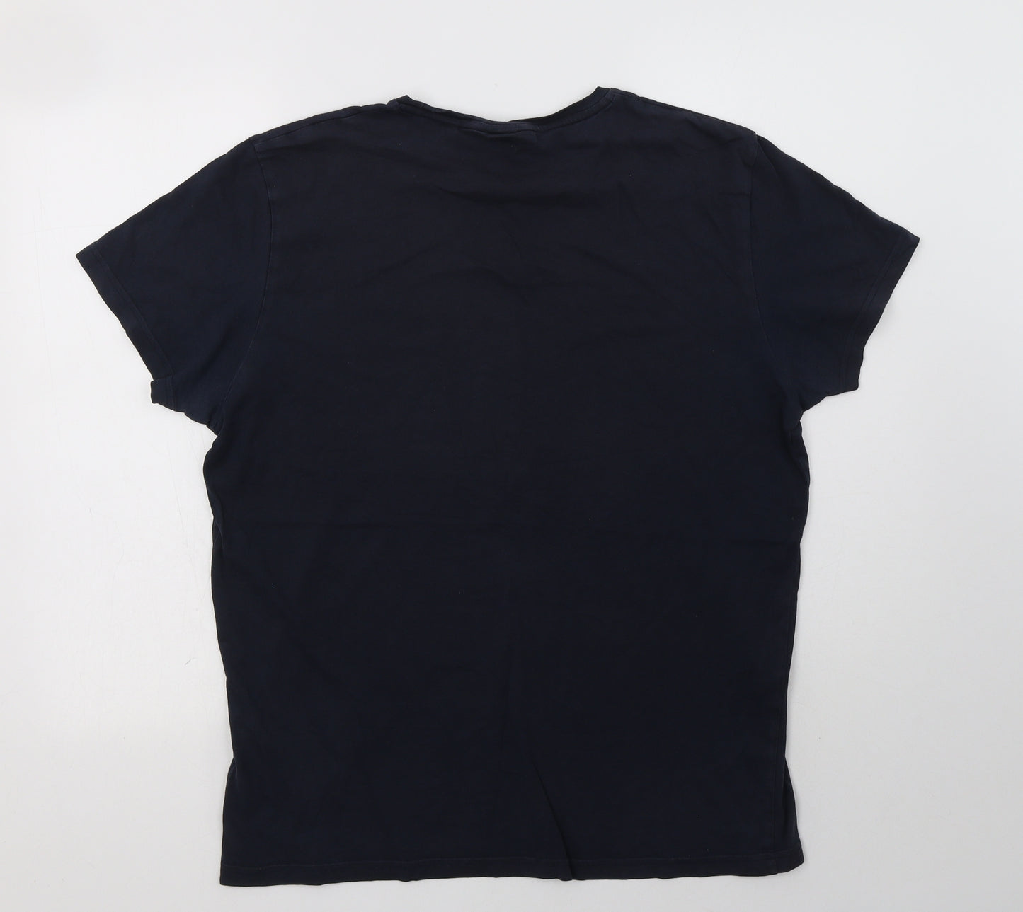 GANT Mens Blue  Cotton  T-Shirt Size L Crew Neck