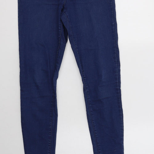 Miss Se Womens Blue  Cotton Flared Jeans Size 10 L32 in Regular Button