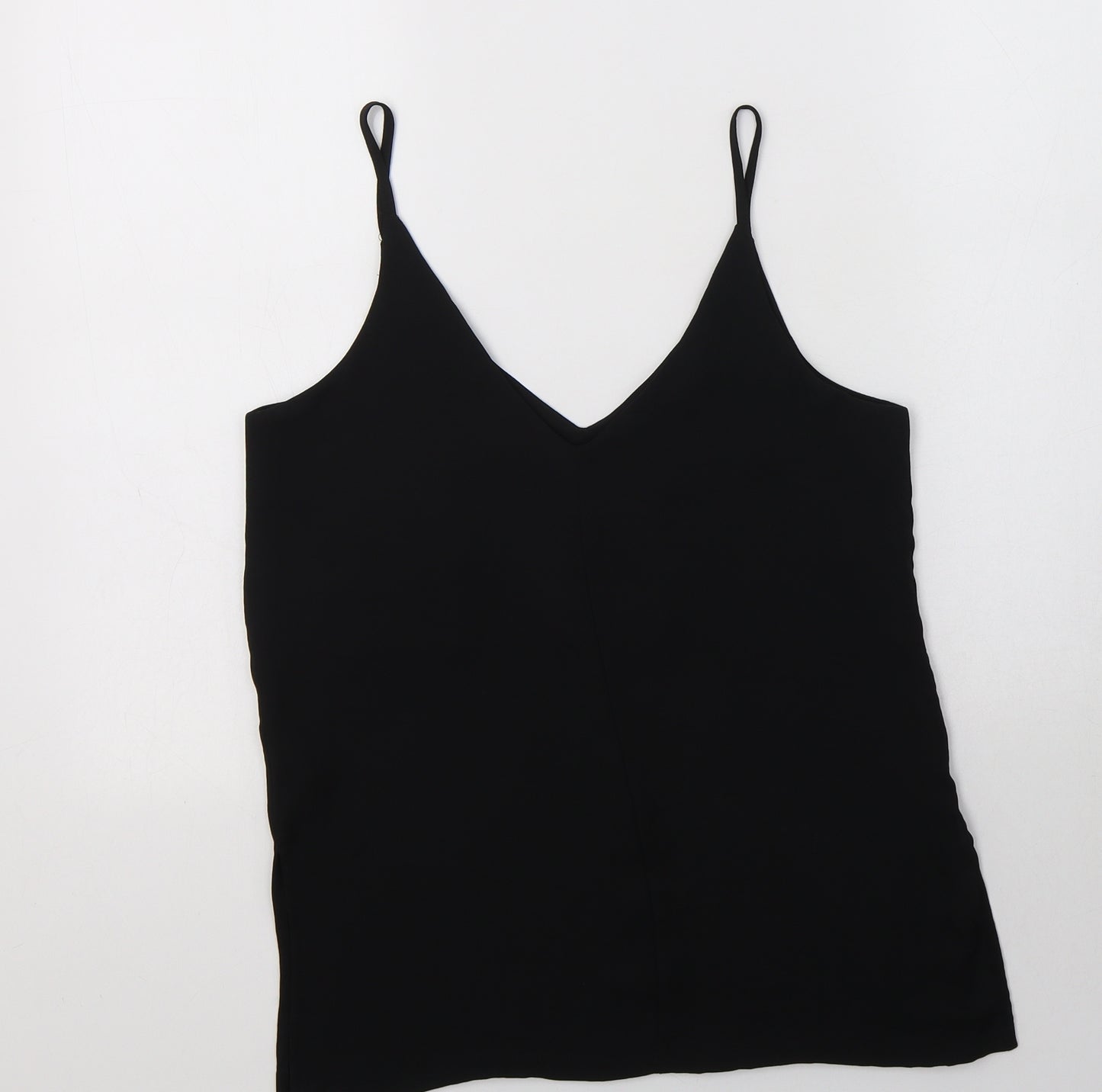 H&M Womens Black  Polyester Camisole Blouse Size 8 V-Neck