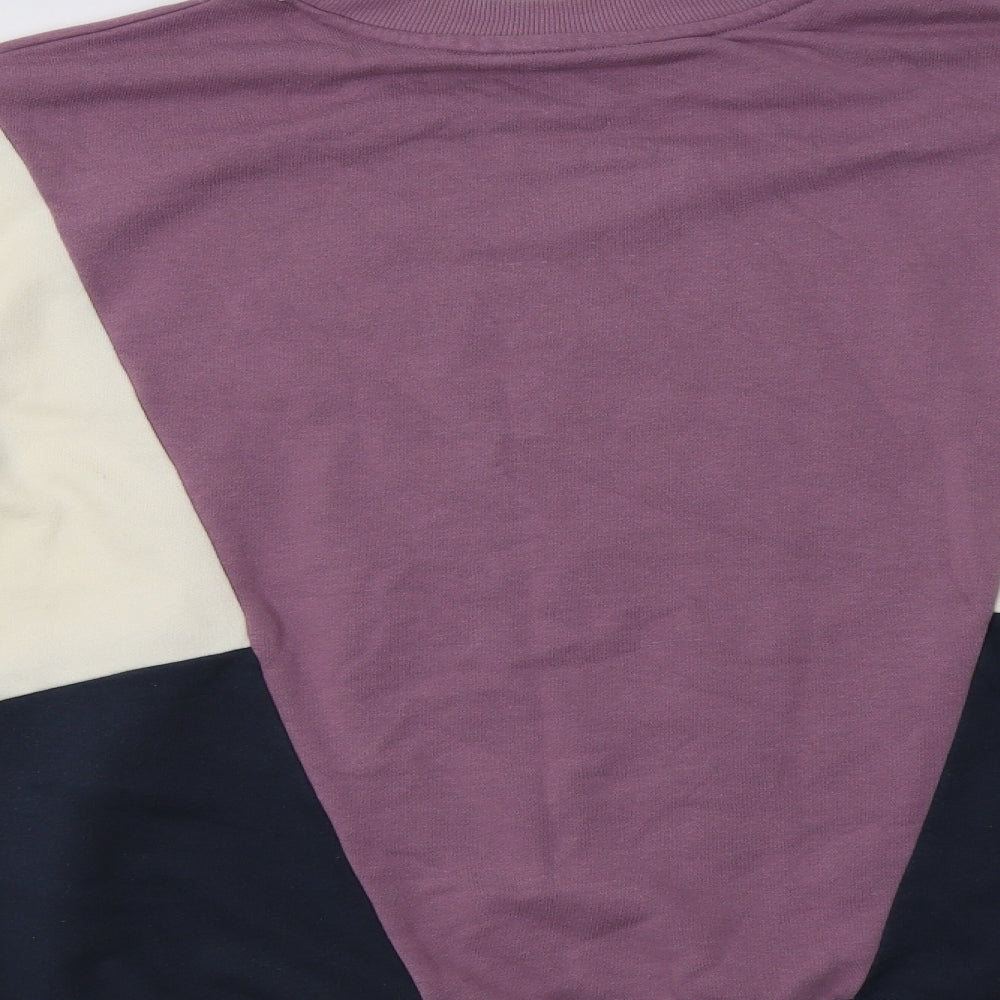George Womens Multicoloured Colourblock Cotton Pullover Sweatshirt Size L   - My Power