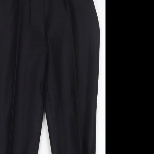 Preworn Womens Black  Cotton Trousers  Size 16 L26 in Regular