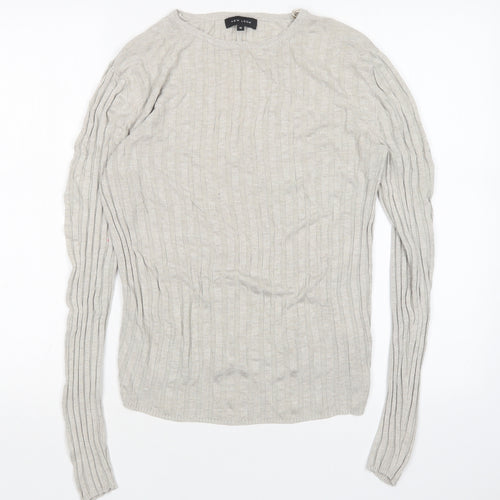 New Look  Womens Beige Round Neck  Viscose Pullover Jumper Size 12