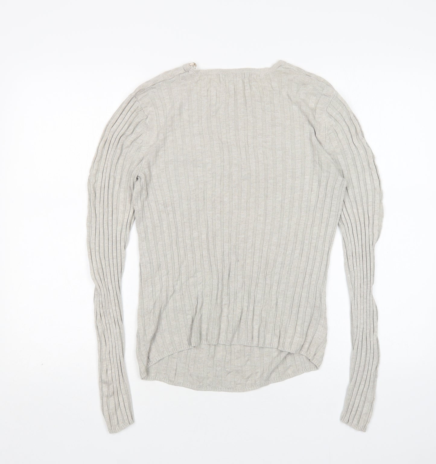 New Look  Womens Beige Round Neck  Viscose Pullover Jumper Size 12