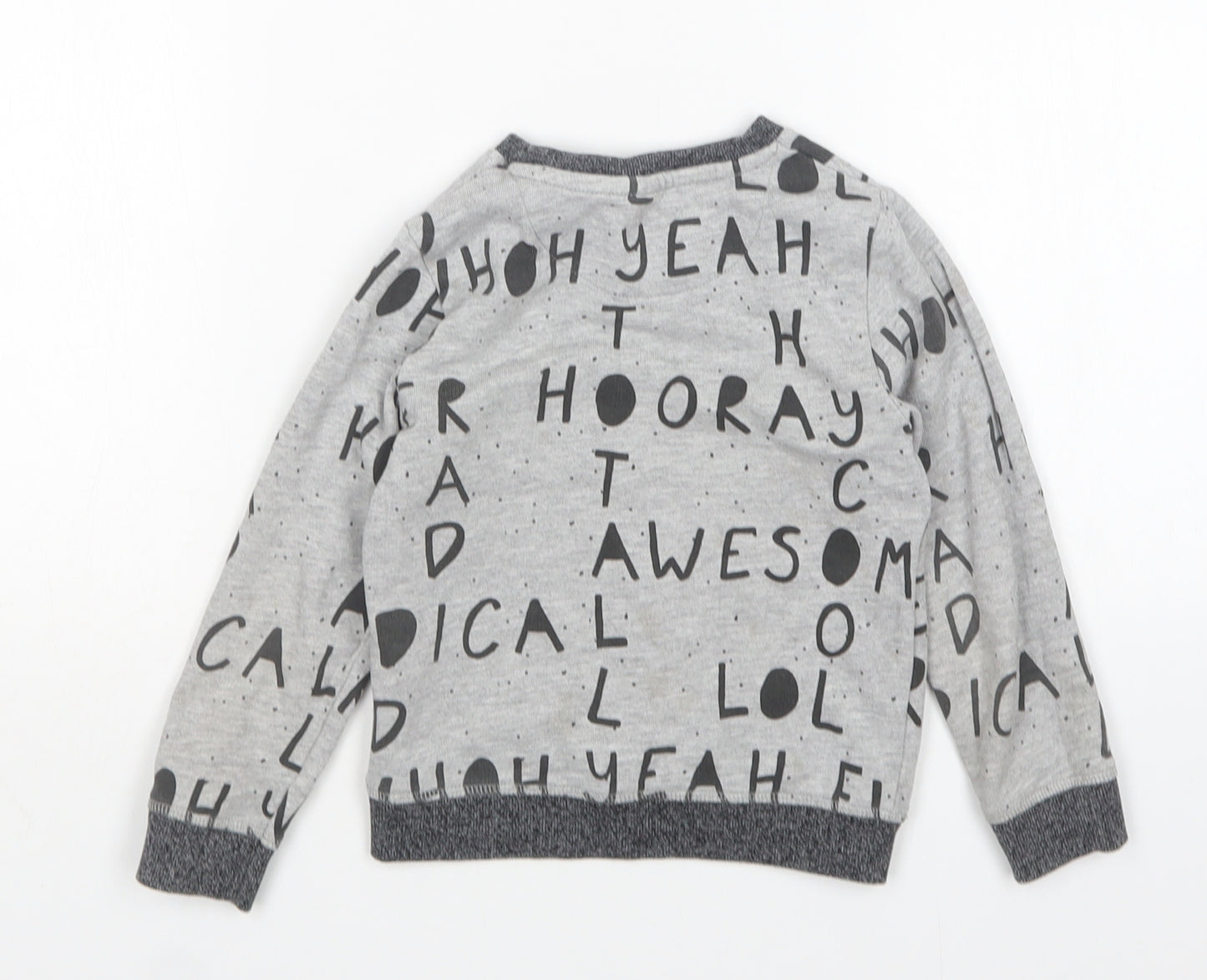 M&S Boys Grey  Cotton Pullover Sweatshirt Size 2-3 Years