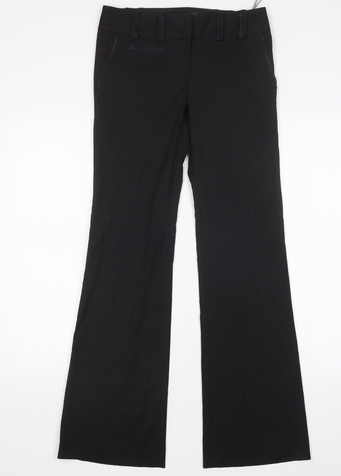 River Island Womens Black  Polyester Trousers  Size 6 L33 in Regular