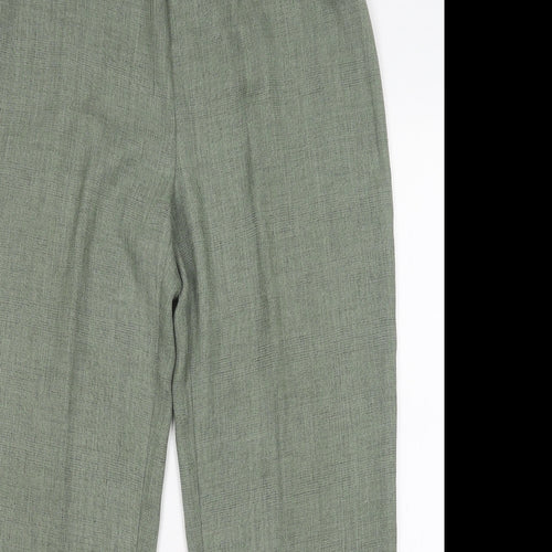Preworn Womens Green  Polyester Trousers  Size 12 L29 in Regular