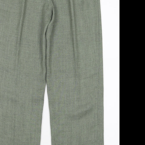 Preworn Womens Green  Polyester Trousers  Size 12 L29 in Regular
