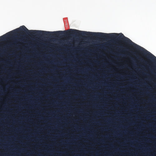 H&M Womens Blue Round Neck  Polyester Pullover Jumper Size M