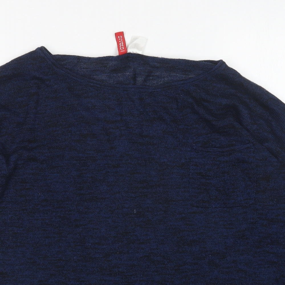H&M Womens Blue Round Neck  Polyester Pullover Jumper Size M