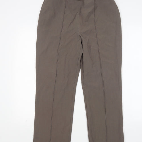 BM Womens Brown  Polyester Trousers  Size 14 L27 in Regular
