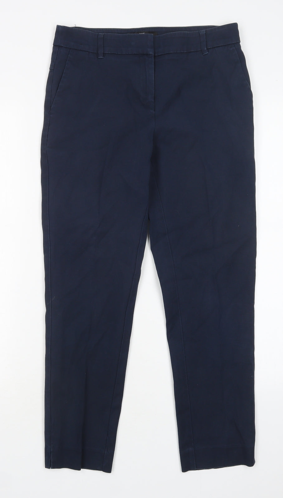 NEXT Womens Blue  Cotton Chino Trousers Size 8 L27 in Regular