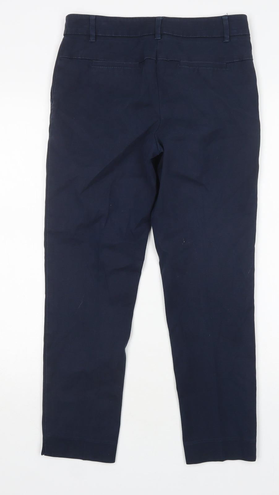NEXT Womens Blue  Cotton Chino Trousers Size 8 L27 in Regular