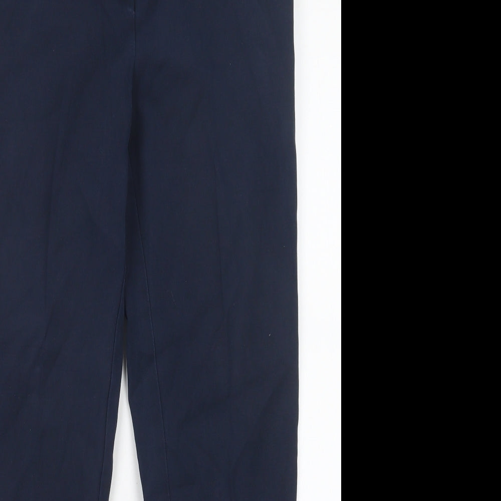 NEXT Womens Blue  Cotton Chino Trousers Size 8 L27 in Regular