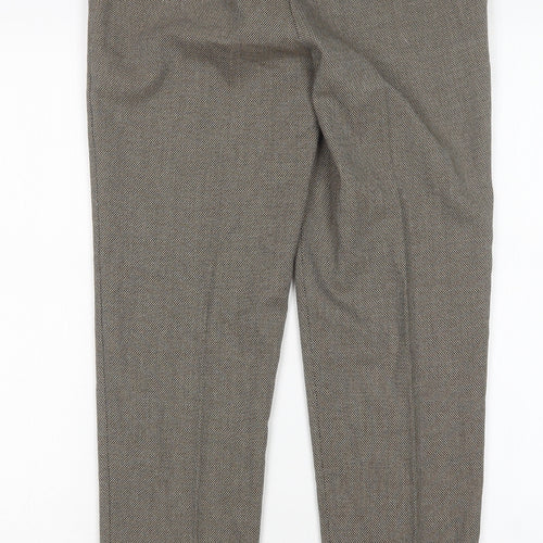 Papaya Womens Brown  Polyester Trousers  Size 10 L28 in Regular