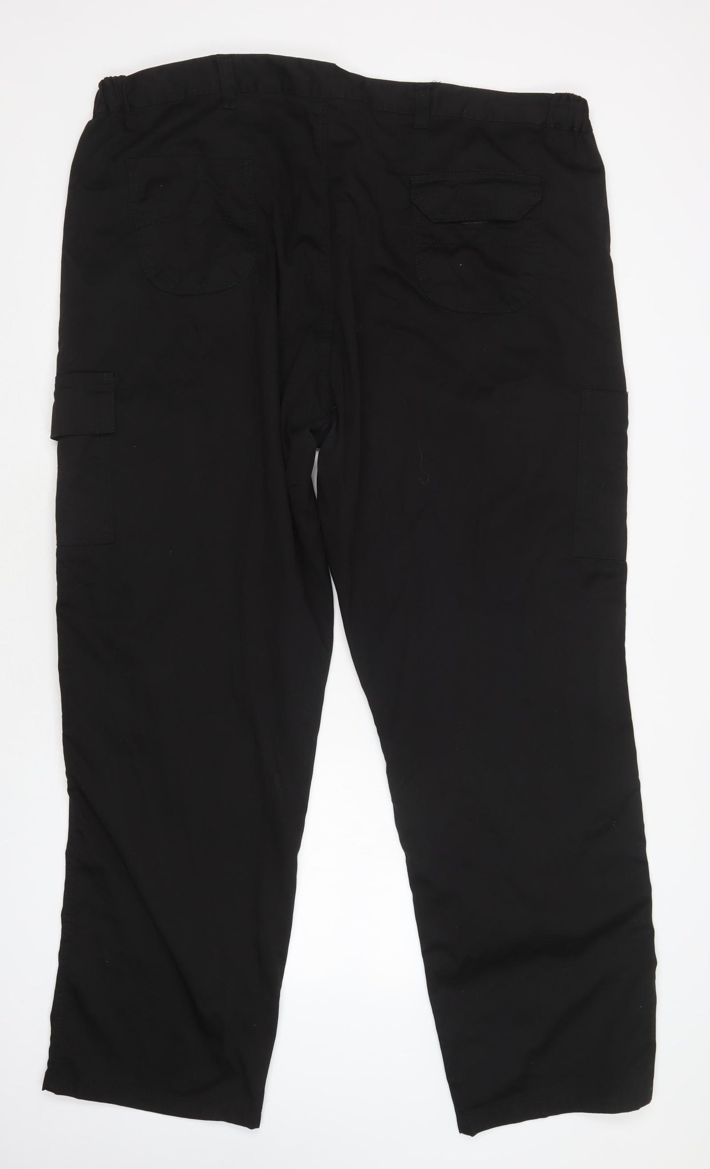 BKS Mens Black  Cotton Cargo Trousers Size 40 L32 in Regular  - Work Wear