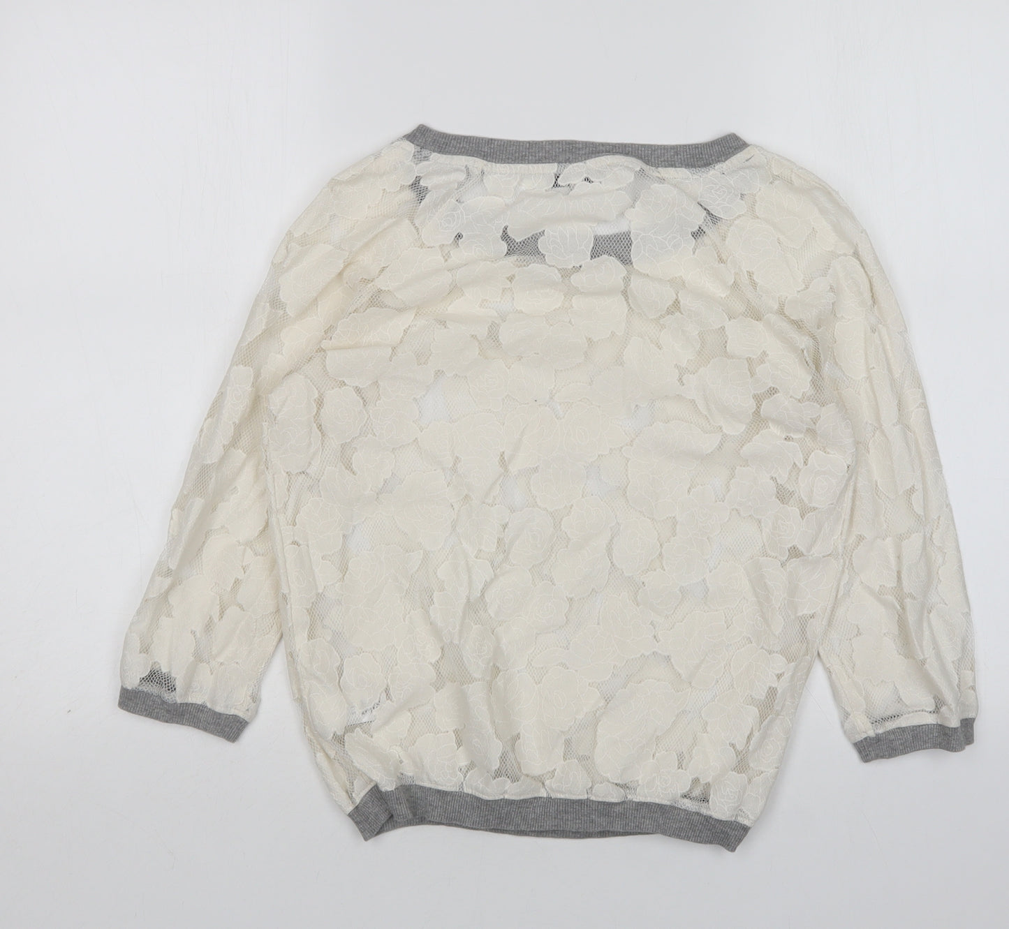 NEXT Womens Multicoloured Round Neck Floral Cotton Pullover Jumper Size 8