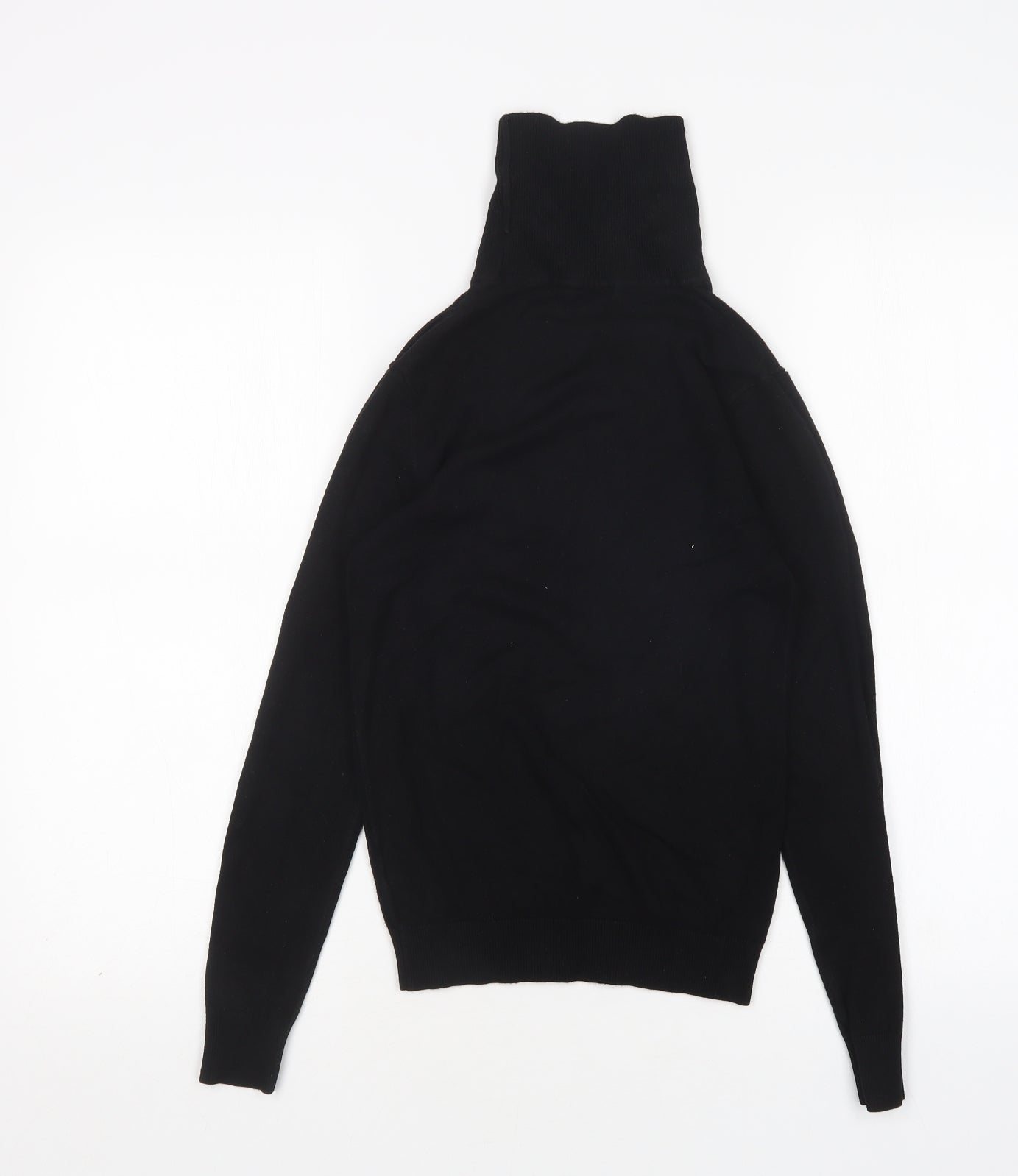 Peacocks Womens Black Roll Neck  Viscose Pullover Jumper Size 8