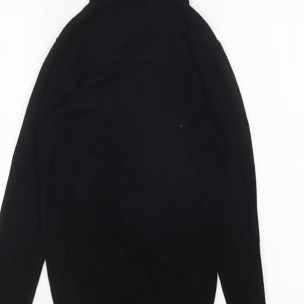 Peacocks Womens Black Roll Neck  Viscose Pullover Jumper Size 8