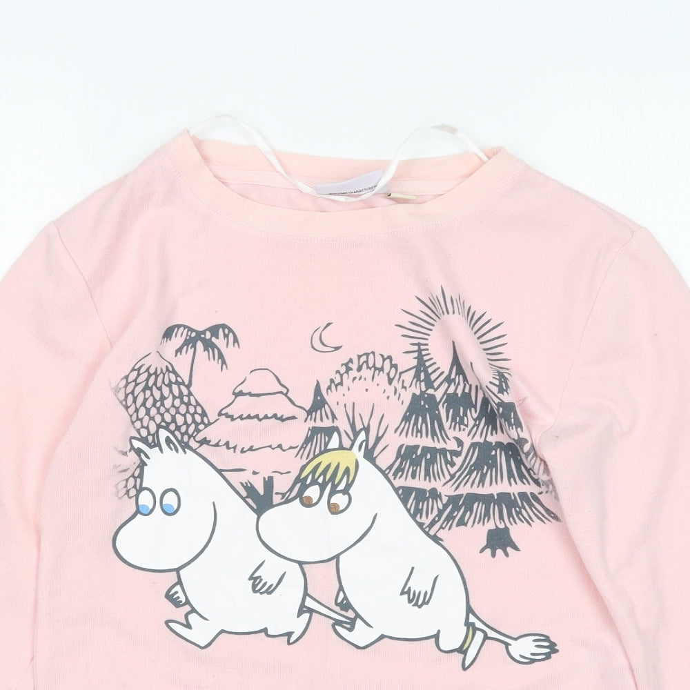 Primark Womens Pink  Polyester Top Pyjama Top Size XS   - Moomin