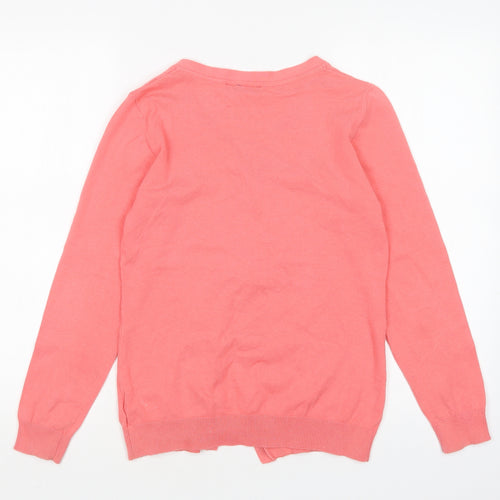ESMARA Womens Pink V-Neck  Cotton Cardigan Jumper Size 10