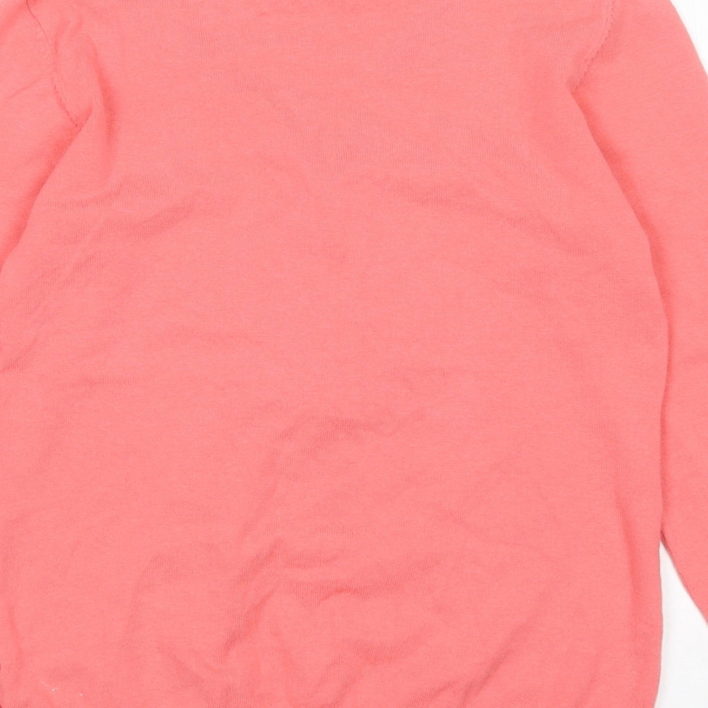 ESMARA Womens Pink V-Neck  Cotton Cardigan Jumper Size 10