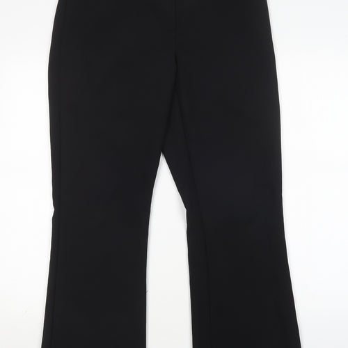 George Womens Black  Polyester Trousers  Size 12 L28 in Regular