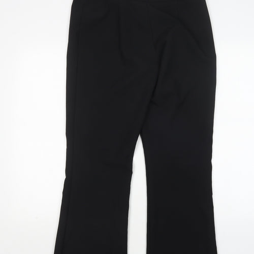 George Womens Black  Polyester Trousers  Size 12 L28 in Regular
