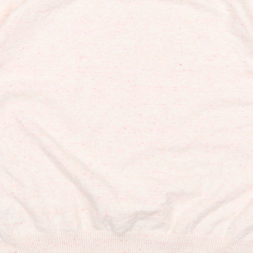 M&S Womens Pink Mock Neck  Cotton Pullover Jumper Size S