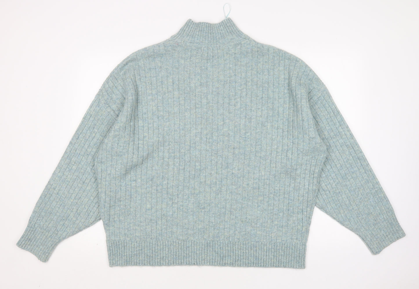 F&F Womens Green Mock Neck  Polyester Pullover Jumper Size 18