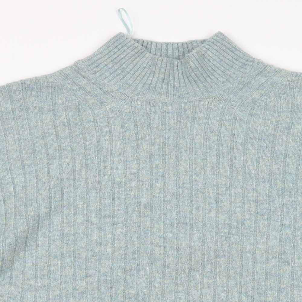F&F Womens Green Mock Neck  Polyester Pullover Jumper Size 18