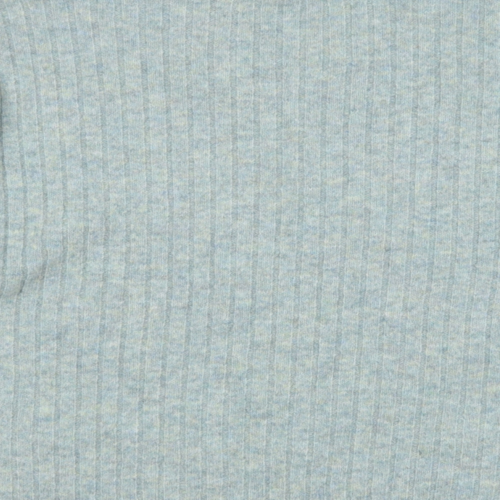 F&F Womens Green Mock Neck  Polyester Pullover Jumper Size 18