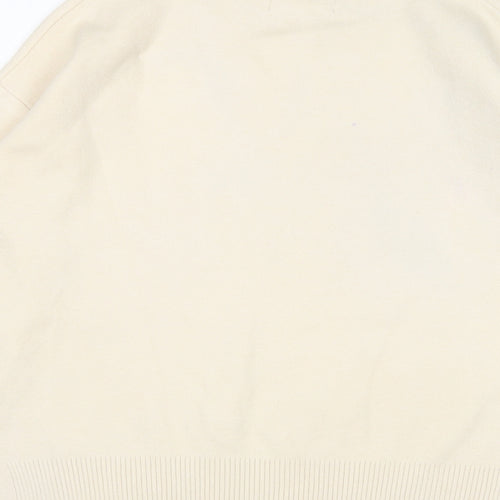 Primark Womens Beige Mock Neck  Polyester Pullover Jumper Size S