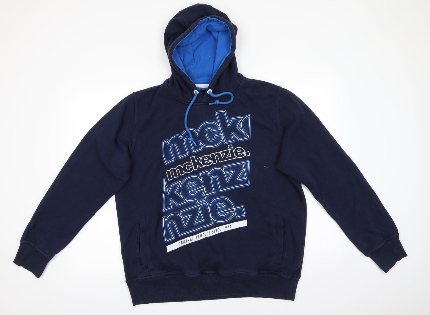 McKenzie Mens Blue   Pullover Hoodie Size XL   - Mckenzie Navy Blue