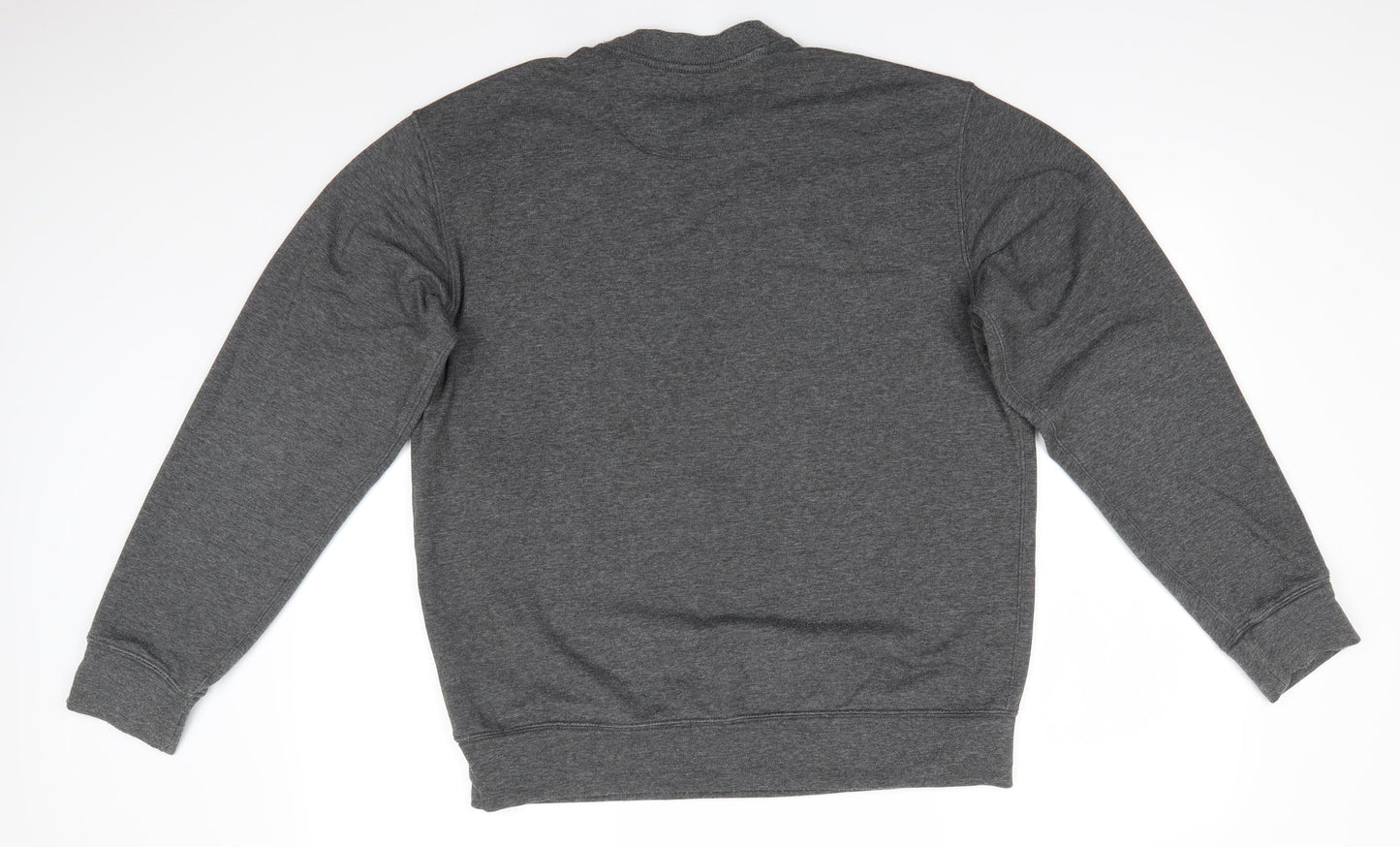 JACHS Mens Grey  Polyester Pullover Sweatshirt Size M   - Dark Grey Mix